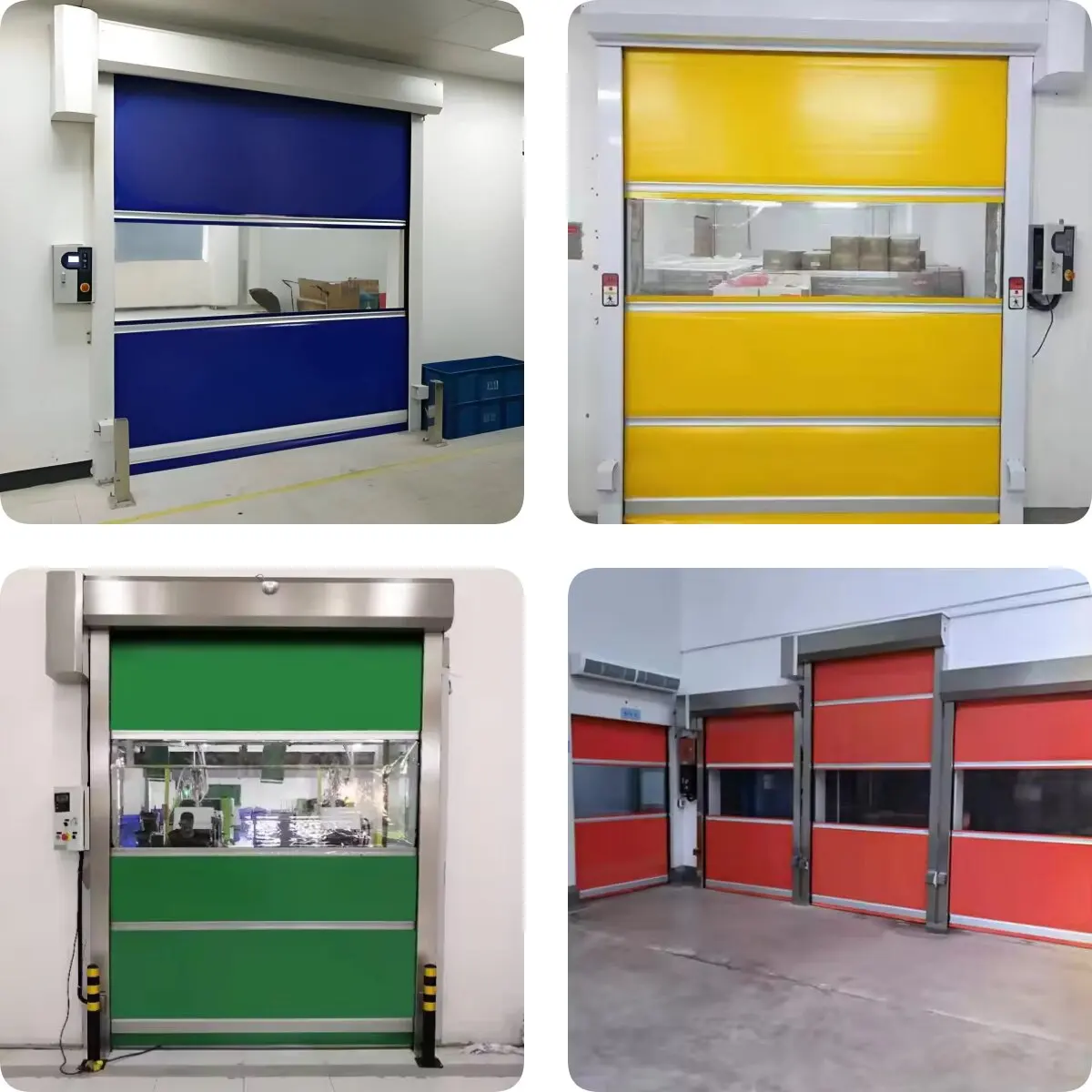 Purification Workshop Special PVC High Speed Fast Door AGV Interlock Intelligent Automatic Lifting Rolling Shutter