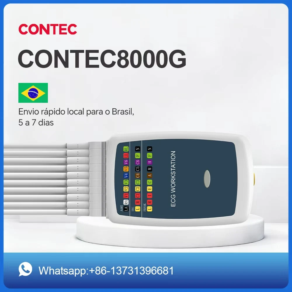 Contec 8000G système de poste de travail multifonction PC ECG/EKG moniteur de pression artérielle de repos à 12 fils