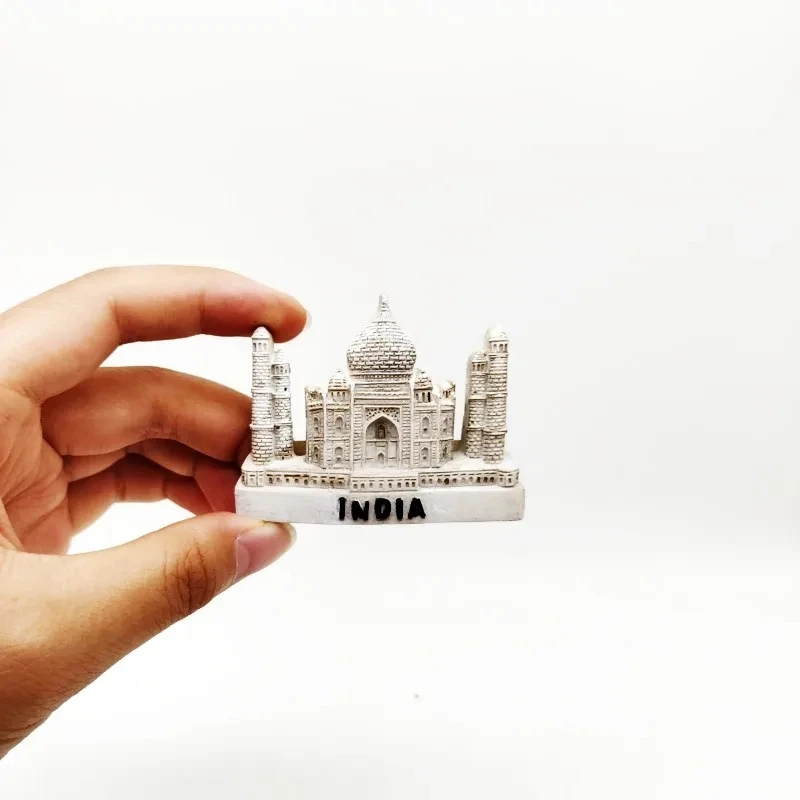 India Toeristische Koelkast Magneet Souvenir Taj Maha Varanasi Delhi Decoratieve Magneten Voor Koelkast 3d Hars Handwerk Reisgeschenk