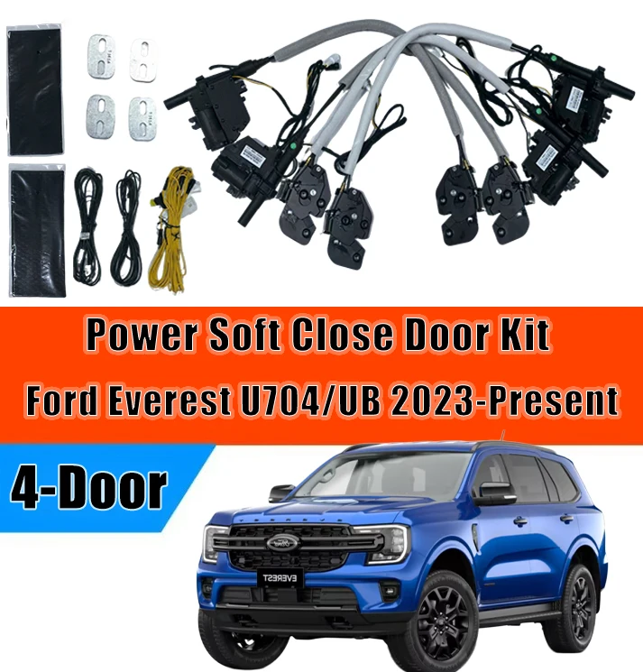 XCAR For Ford Everest U704/UB 2023-Present, Automatic Door Closing System with Electric Soft Close and Suction Lock