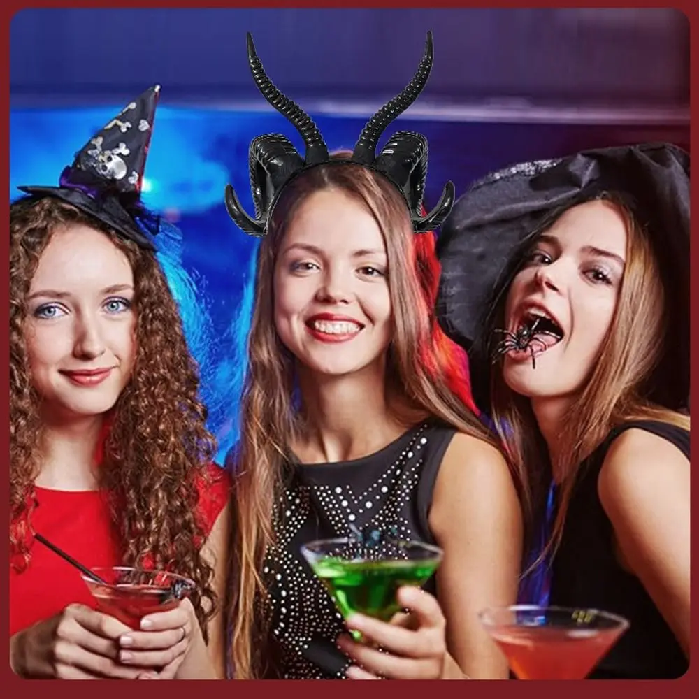 

Devil Ox Horn Hairband Halloween Sheep Horns Headband Halloween Decoration Supplies Halloween Headwear Cosplay Headband
