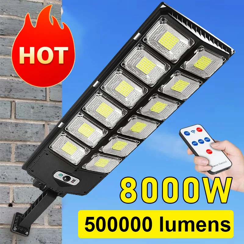 15000mAh/5000mAh/2400mAh/1000mAh Solar Led Light Outdoor Powerful Outdoor Solar Lamp Remote Control Flood Light Solar Wall Lamp