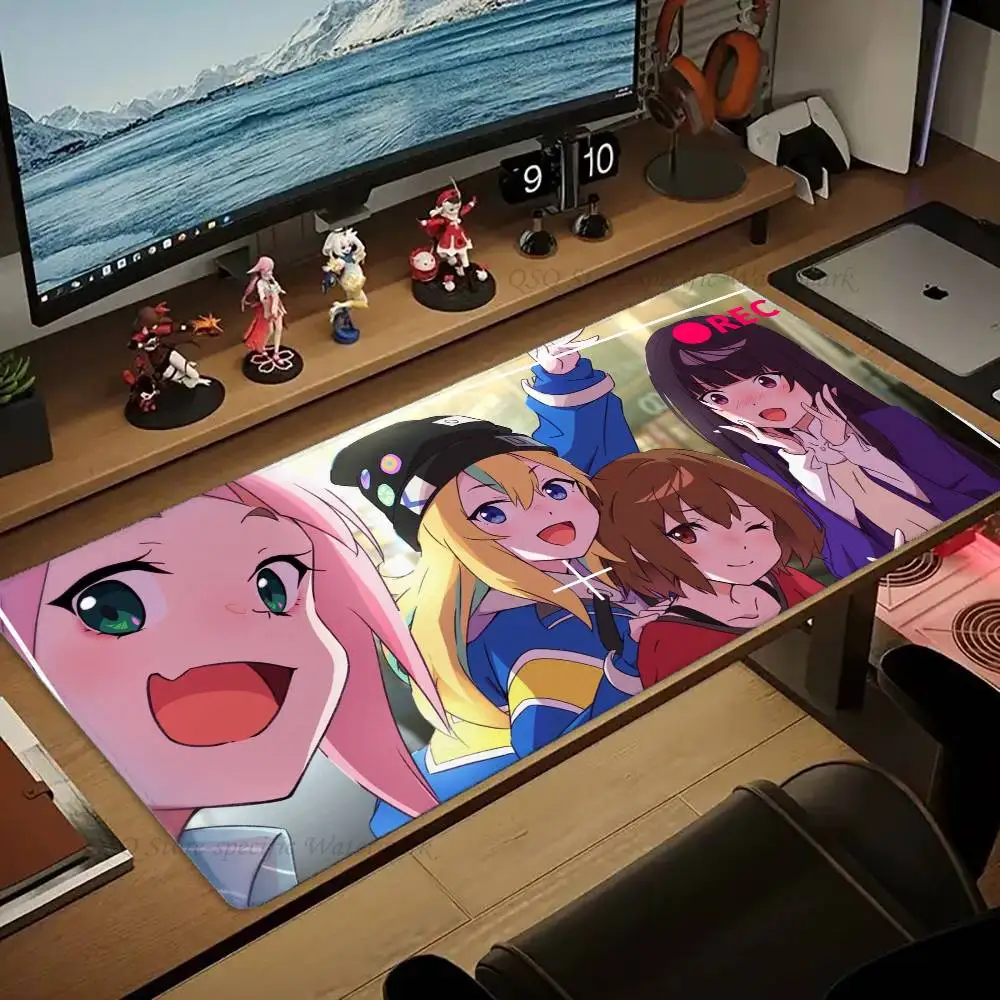 Jellyfish Can't Swim In The Night Anime Mousepad Non-slip Suitable For Office Computers Laptops E-sports Game Desk Mats XXL
