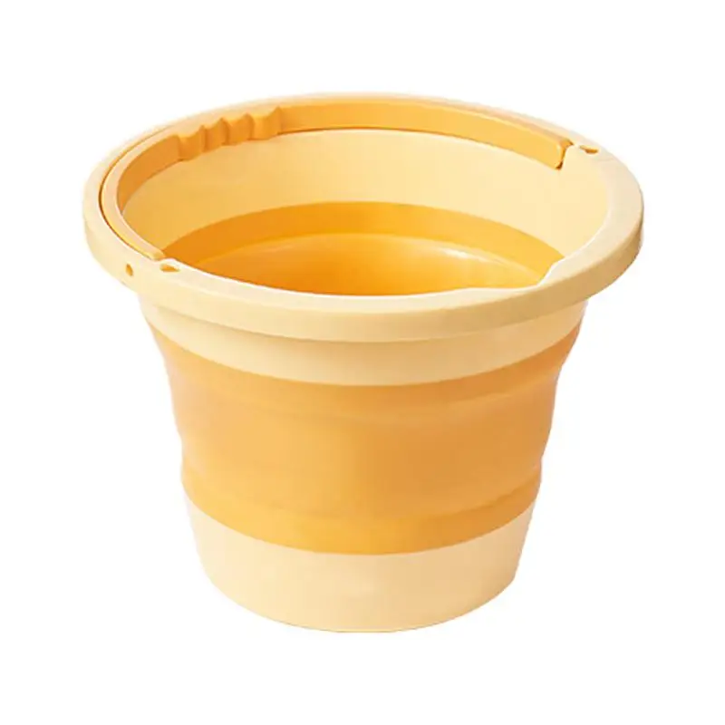 Foldable Bucket With Handle Picnic Fishing Bucket Portable Fishing Water Pail 6L Space Saving Outdoor Waterpot For Household