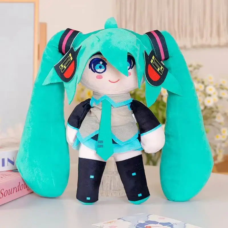 Miku Fufu Plush Toys Anime Original SEGA Hatsune Miku Kawaii Stuffed Dolls Package Pendant Toys Brooch Kids Birthday Gifts