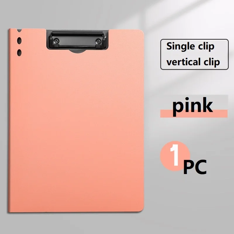 A4 File Folder Clipboard Writing Pad Memo Clip Double Board Paper Clips Test Paper Organizer School Supplies Office Stationary