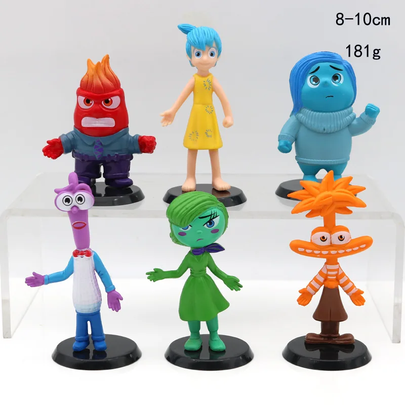 

6 in 1 Action Figure Anxiety Joy Sadness Cartoon Pvc Doll Ornament Inside Out Chapter 2 CLassic Movie Pvc Model Toys 8-10cm