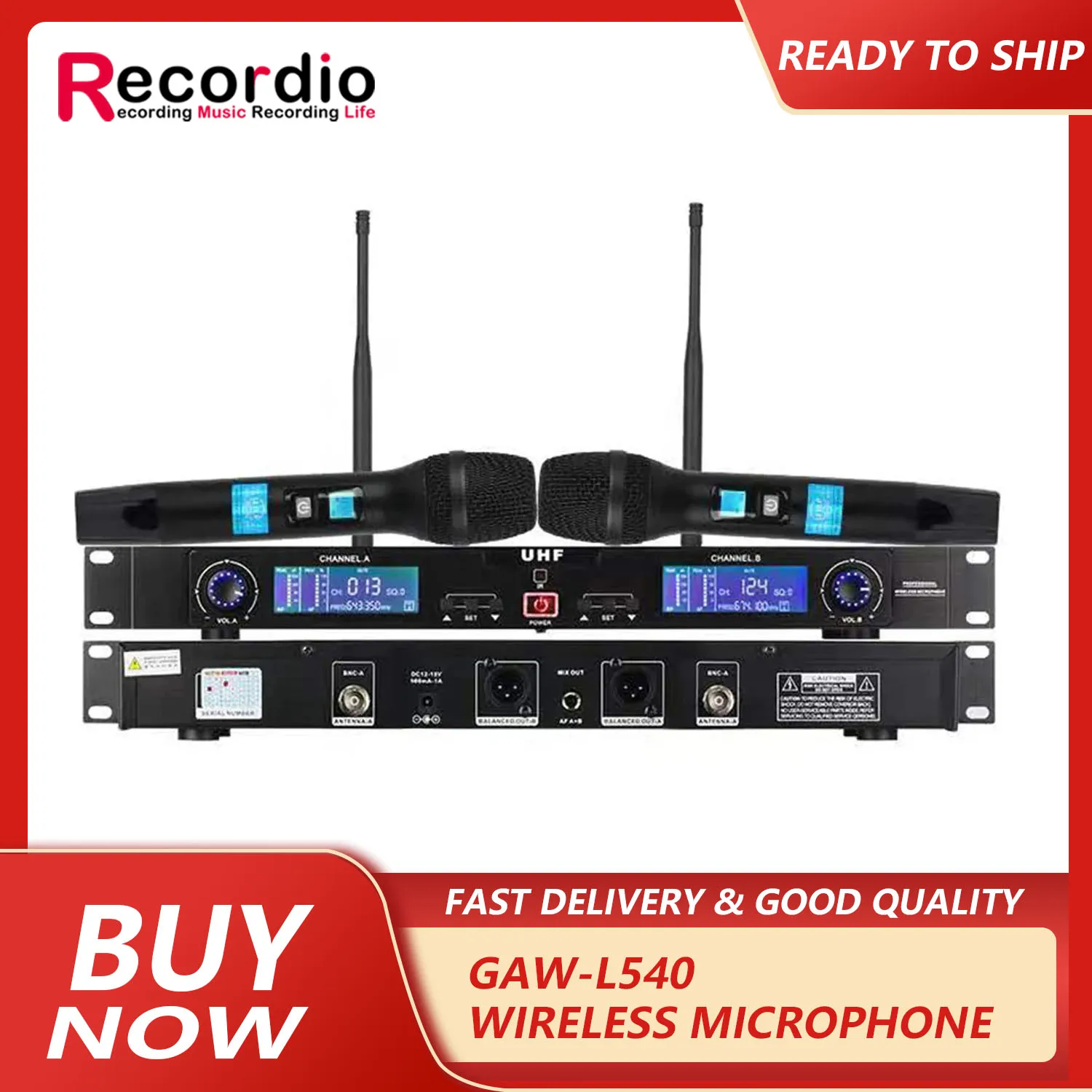 

GAW-L540 Профессиональный UHF беспроводной микрофон 100 м рабочее расстояние 80 м беспроводной микрофон для конференц-сцены KTV