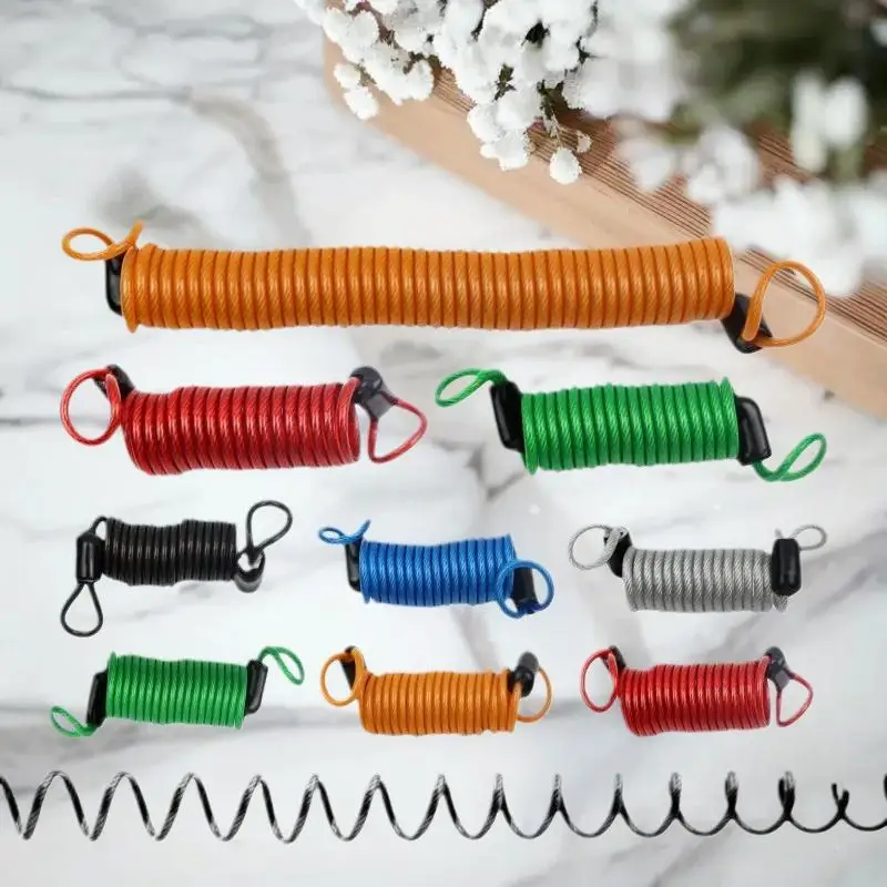 

Motorcycle Disc Brake Lock, Anti-Theft Alarm Rope Durable 1.5/2.5m Bold Spring Cable, Security Reminder for Bike Helmet,