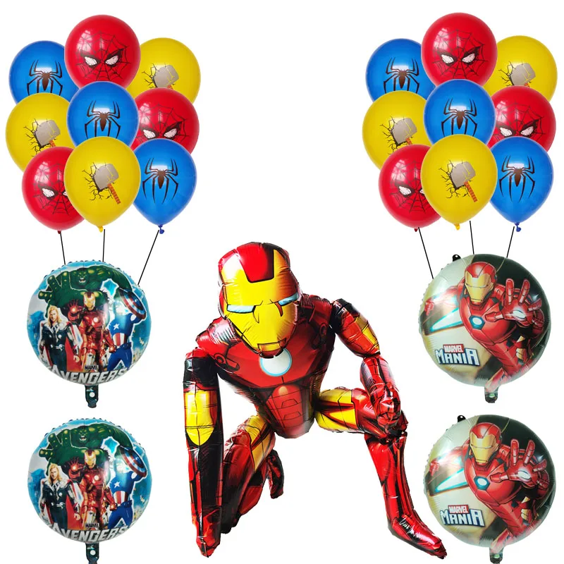 

23pcs Superhero Spiderman Theme Aluminum Film Balloons 32 Inch Digital Balloons Children's Birthday Party Decoration Supplies