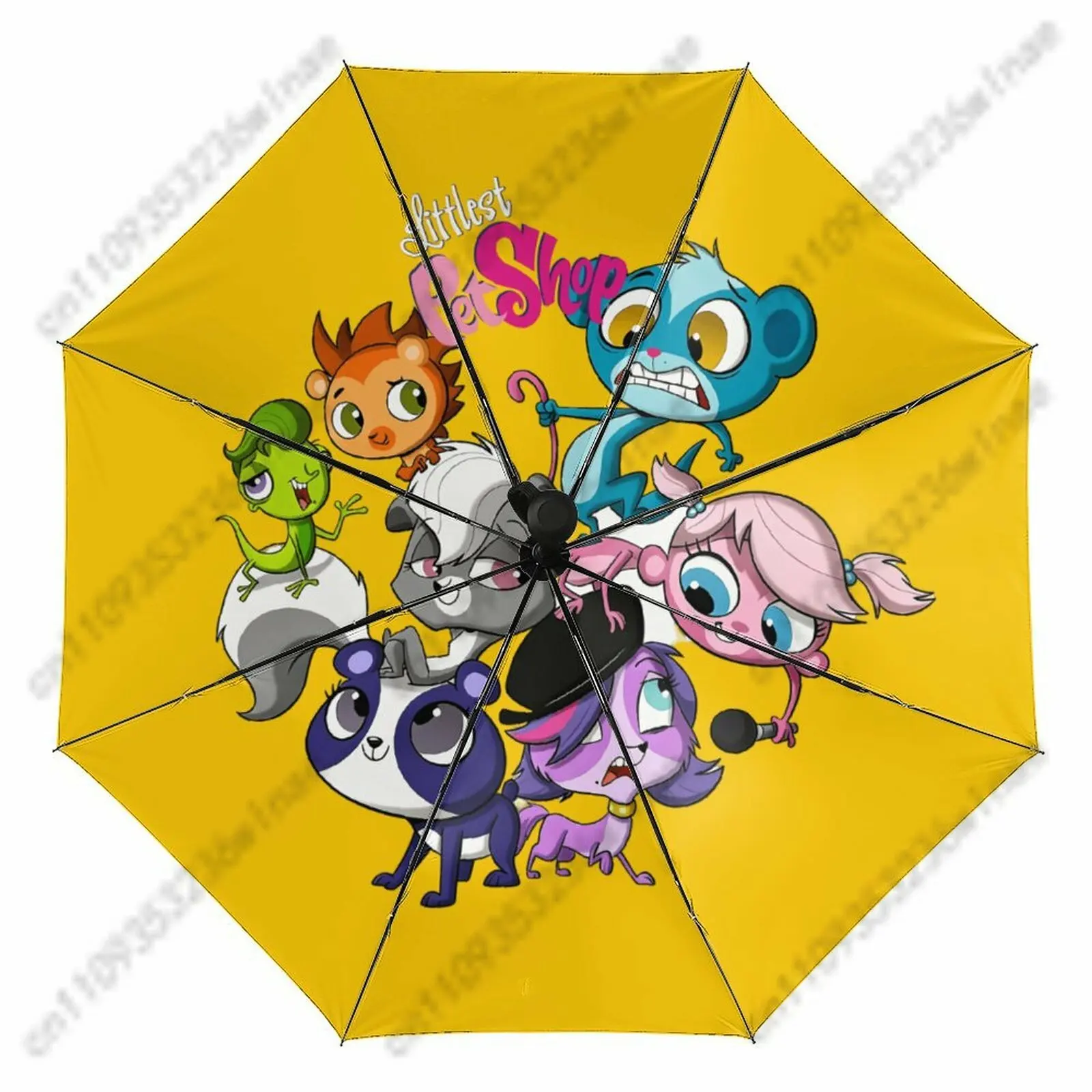 

Littlest Pet Shop 3 Fold Auto Umbrella Men Women Windproof Waterproof Folding Umbrella Lightweight Portable Custom Umbrella