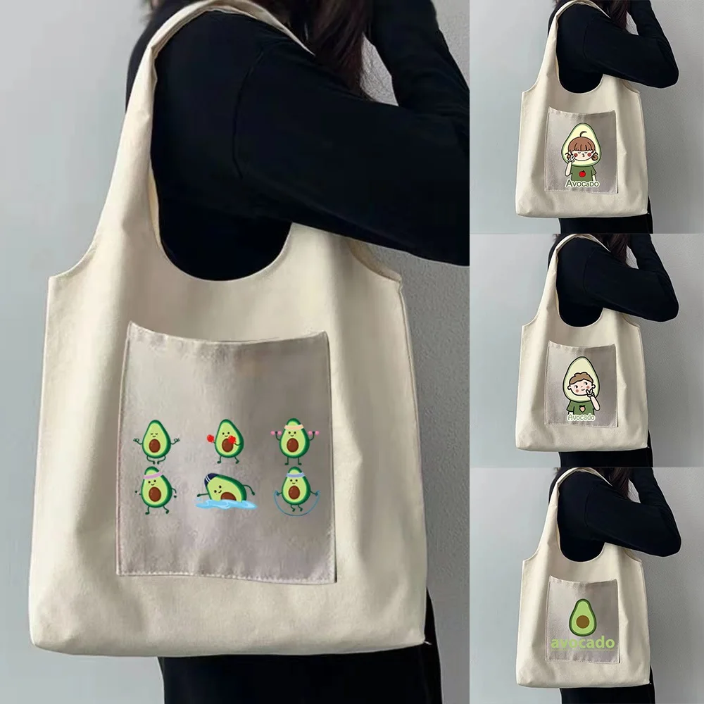 Shopping Bag Ladies Environmental Protection Large-capacity Printing Series Portable Shoulder Bag Washable Travel Bags Reusable