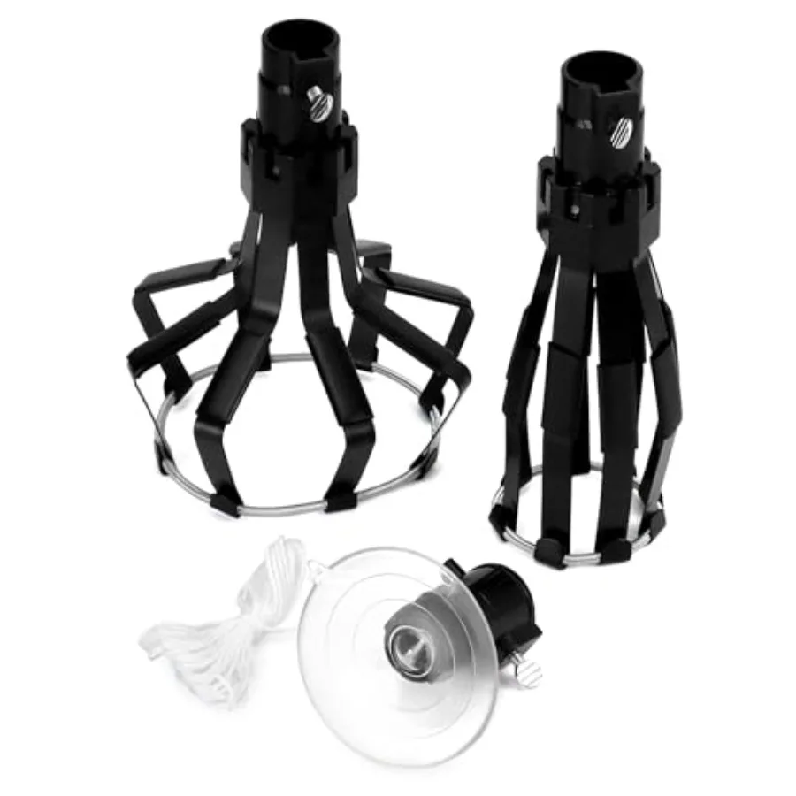 Professional Light Bulb Changer Kit - 3 Piece Set - Extension Pole Compatible, for High Ceiling Incandescent Bulbs with Standar