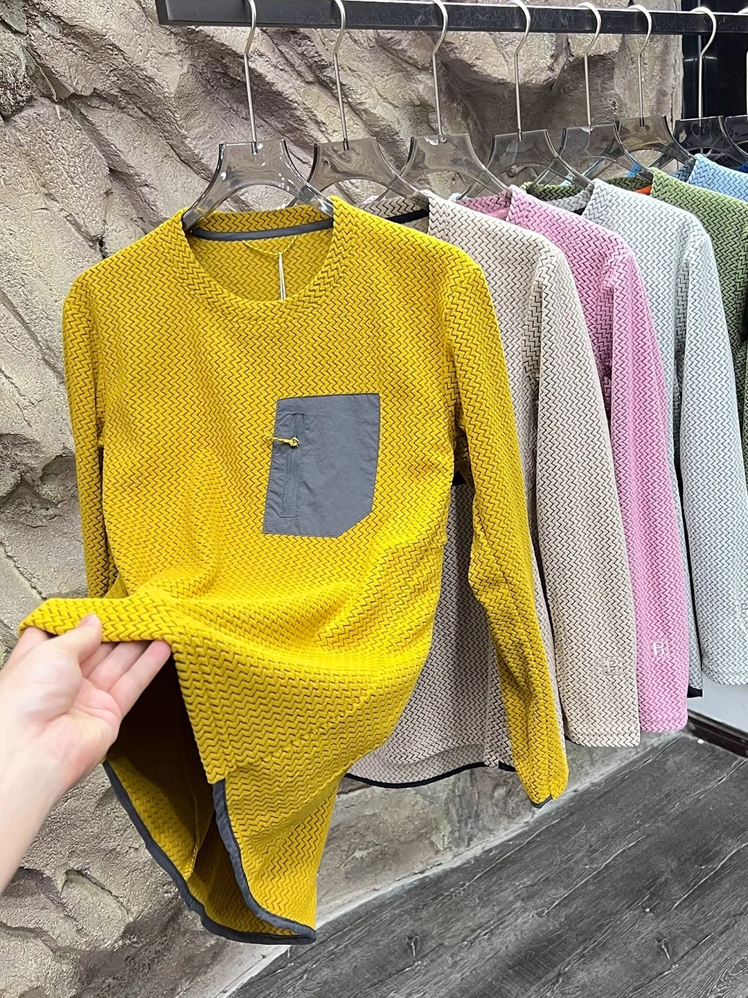 Quick Dry Fleece Sweatshirt R1 God Clothes Z Type Embroidery Outdoor Men's Autumn Winter Warm Sweatshirt Polyester Fiber