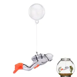 Floating Aquarium Decorations | Resin Fish Drive Ball Decorations For Tank | Fish Tank Decoration Aquarium Diver Fish Tank Aquar