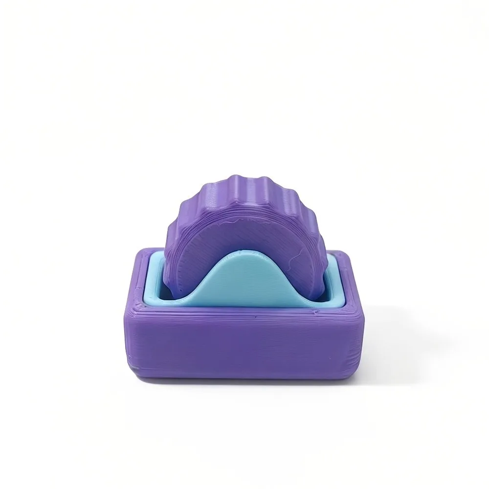 3D Printed Roller Stress-relief Button Portable Gear Roller Slides Smoothly Backpack Pendant with Beaded Chain