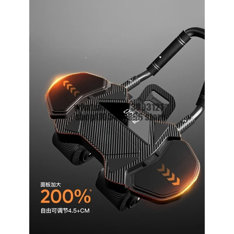 Four-wheel wheel automatic rebound abdominal wheel sports equipment fitness muscle trainer household wheel