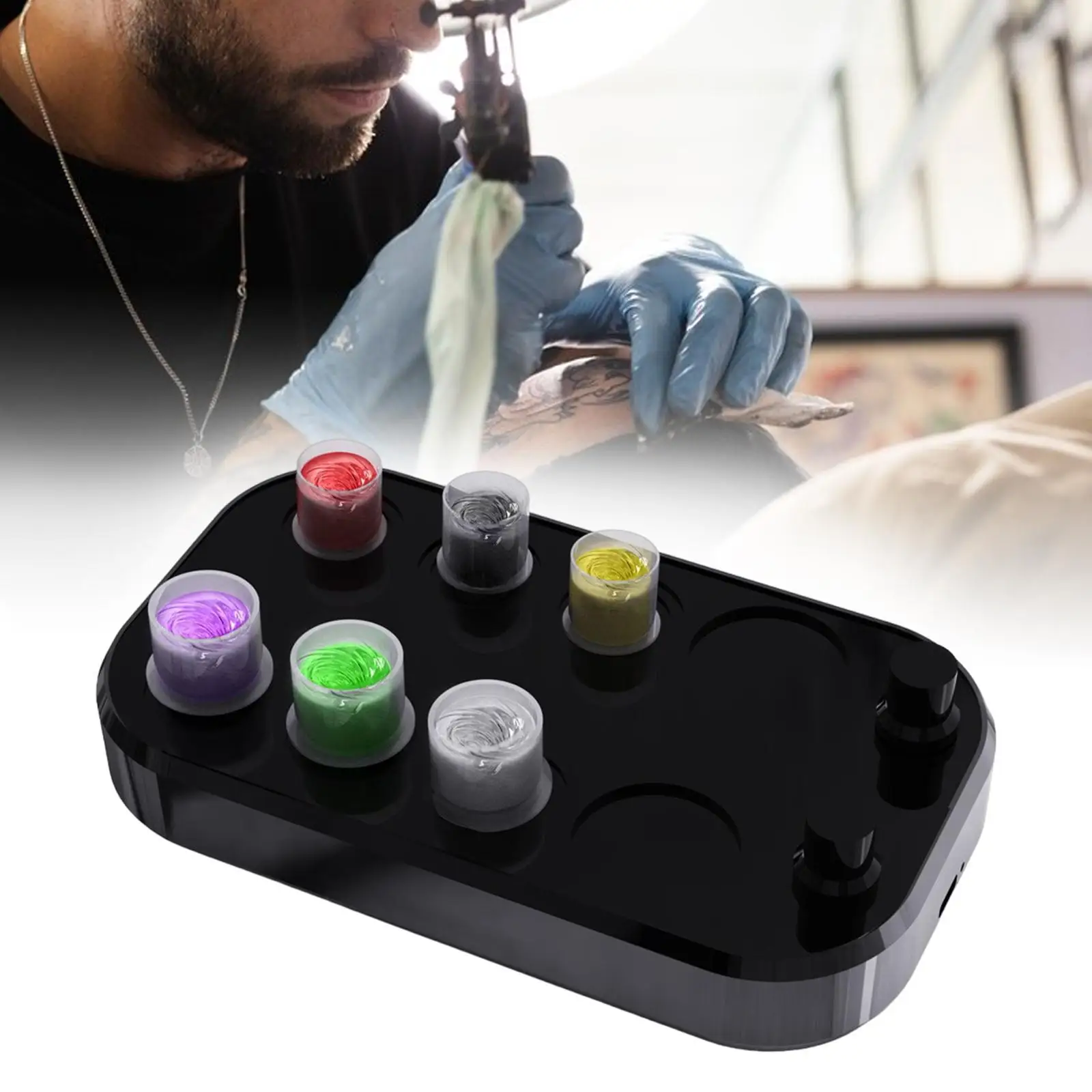 Inkt Mixer Verf Shaker Vloeibare Vortexer Eenvoudig Te Gebruiken Krachtige Elektrische Pigment Inkt Shaker Inkt Inkt Beker Voor Nagellak