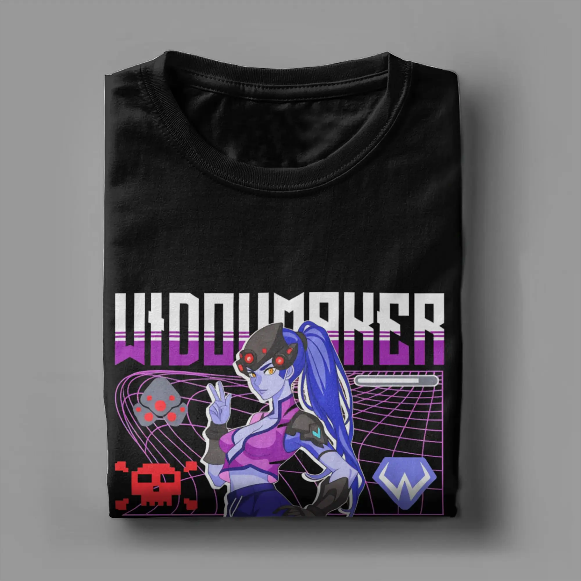 Men Women T-Shirts Widowmaker Vintage 100% Cotton Tees Short Sleeve Overwatches Game T Shirt O Neck Tops Party