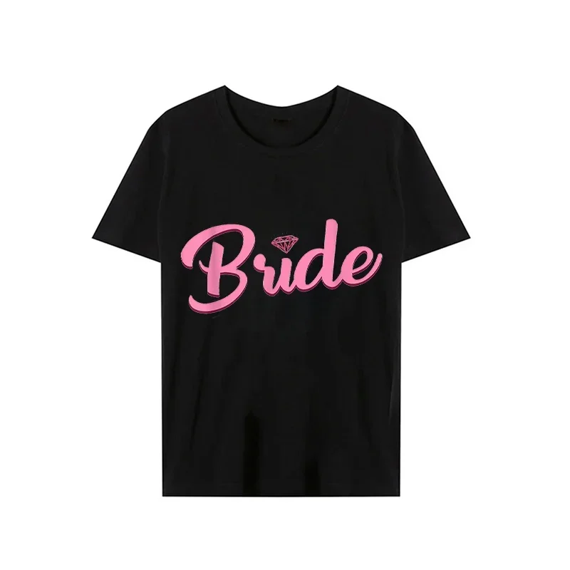 Team Bride T-shirt Matrimonio Damigelle d'onore Disegni Tshirt Casual Addio al nubilato Gallina Do Party T-shirt Manica corta Donna Estate Tees