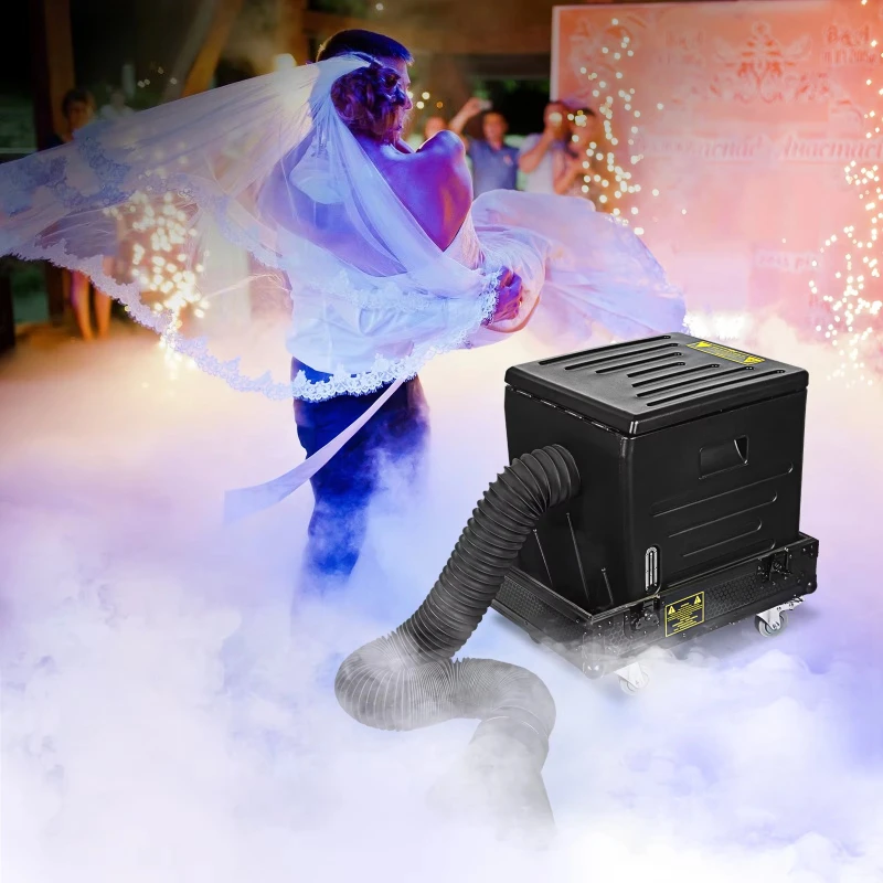 4000W Mini DMX Dry Ice Low Fog Smoke Machine Wedding First Stage Event