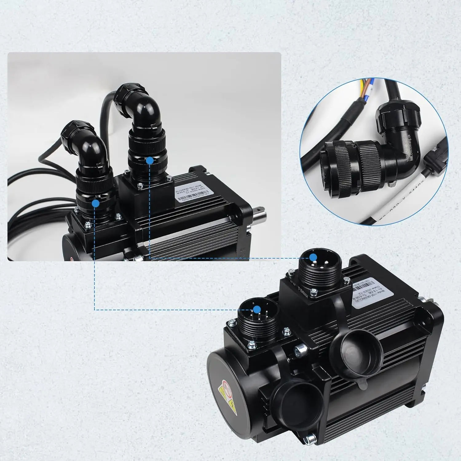 【In EU】CNC 1.8KW AC Servo Motor Driver Kit 3000rpm,Servo Controller System,220V 1800W 5.73Nm Servo Drive CNC Kit 17-bit Encoder