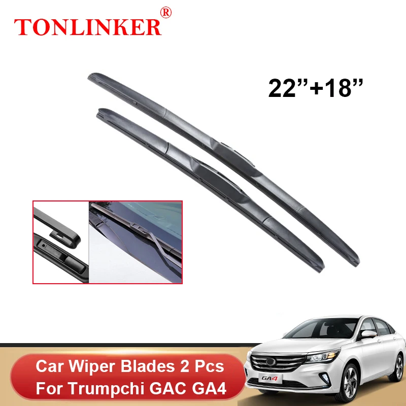 

TONLINKER Car Wiper Blades For Trumpchi GAC GA4 2021 2022 Car Accessories Front Windscreen Wiper Blade Brushes Cutter Auto Goods