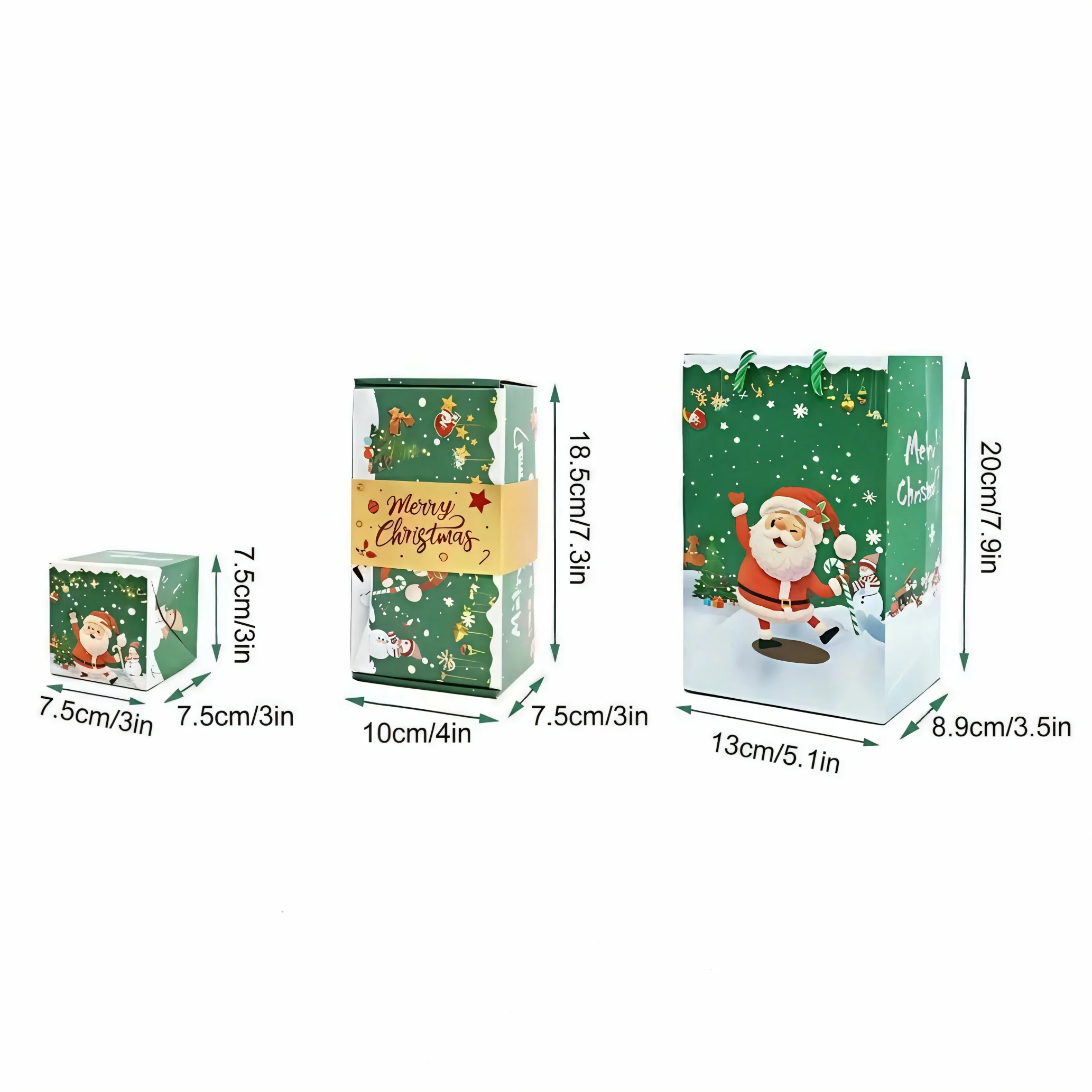 8 Green Surprise Gift Boxes, Christmas Explosion Gift Boxes, Foldable Pop-Up Surprise Gift Boxes, Perfect Holiday Gift Ideas image 2