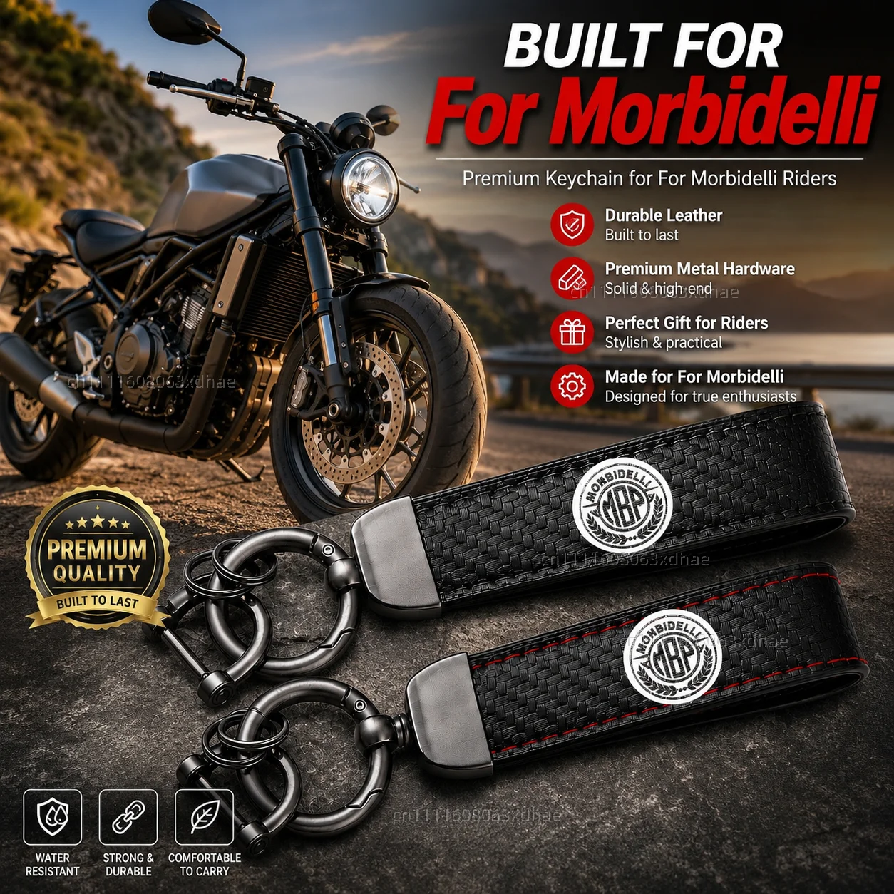 

High-Grade Leather Motorcycle Keychain Holder Keyring Accessories For Morbidelli T 1002 VX 502 250X 125X