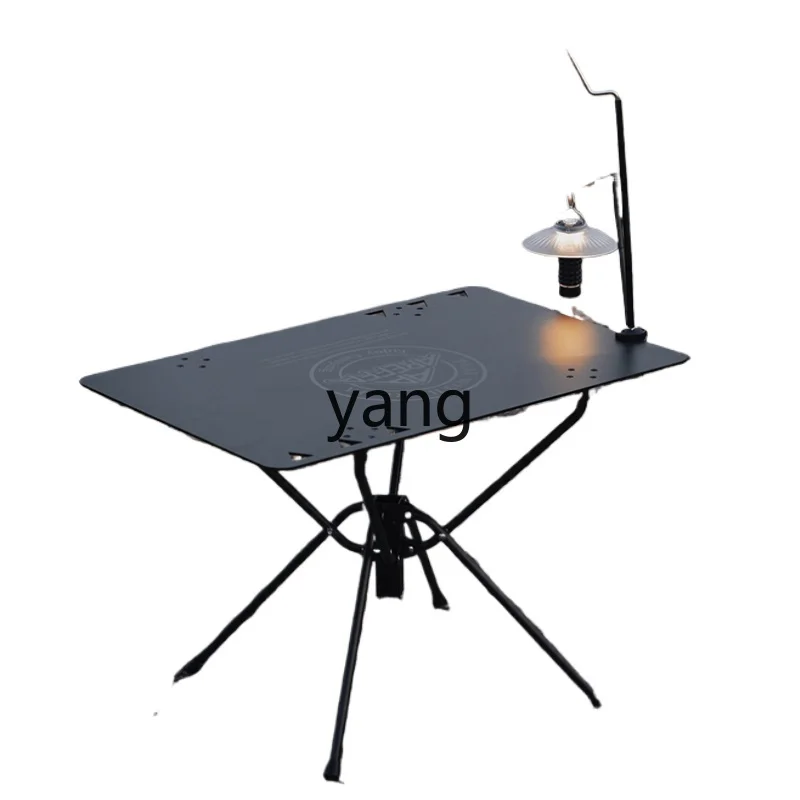 L'm'm Folding Table Small Portable Camping round Picnic Table Simple Aluminum Alloy Tactical Table