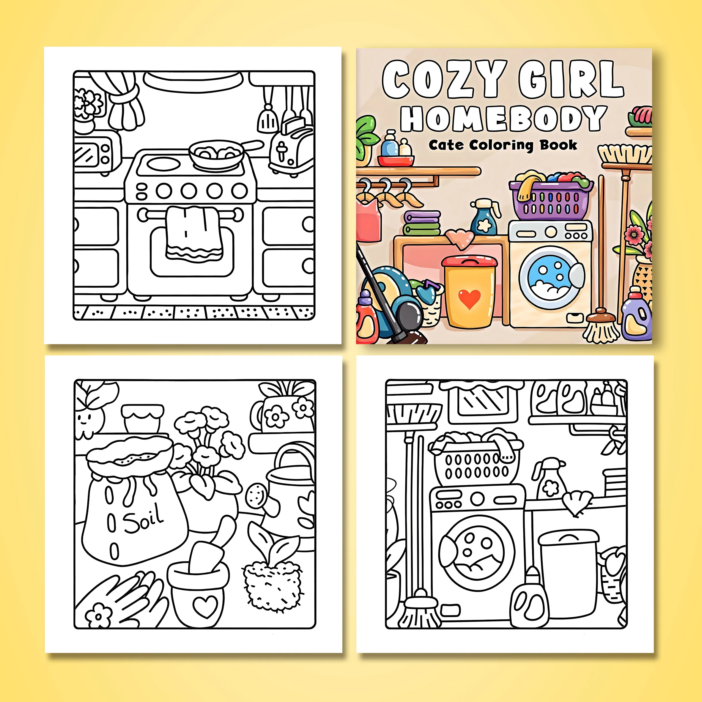 COZY GIRL Bold-easy Patterns Coloring Book for Adults Cute Drawing Book Perfect Gift for Party and Birthday