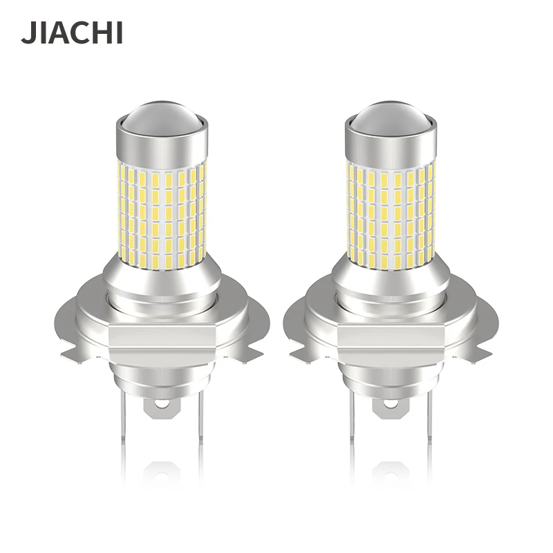 JIACHI 50PCS Auto Car Fog Lamp H4 5202 Led Light HB2 3014Chip 144SMD Retrofit Bulb DC12-24V Super Bright 360 Degree 6000K 1400LM