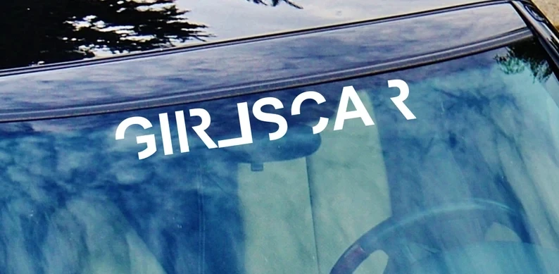 Car sticker tuning - girls car car girl tuner girl woman girl | gift ideas for gifts station wagon disc rear front