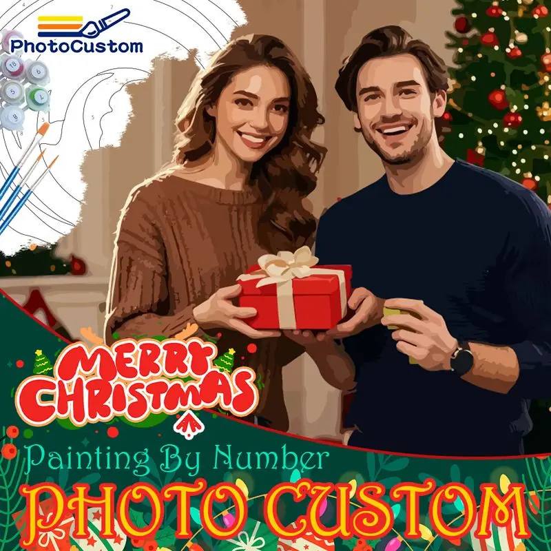 

PhotoCustom Painting By Numbers For Handicrafts Customized Pets And Personal Photos Acrylic Paints Number Art Home Decors