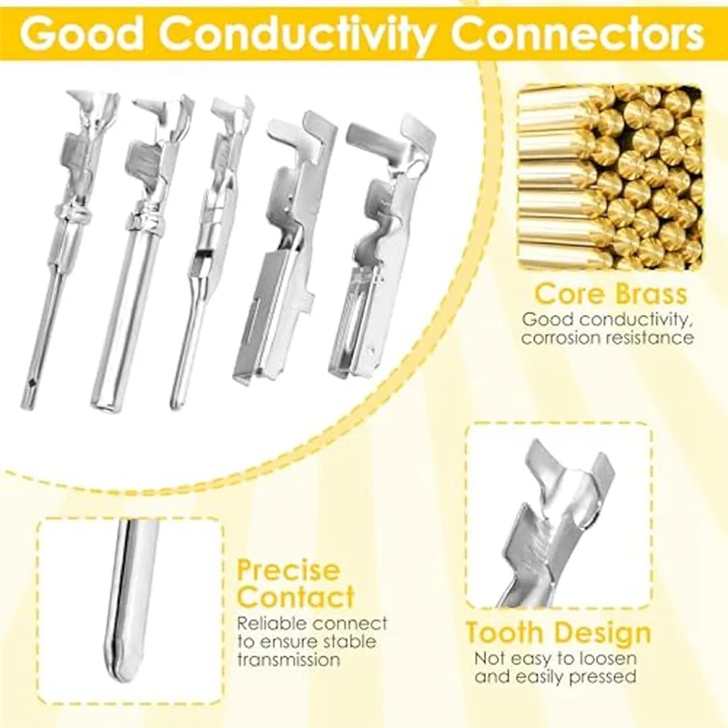 Automotive Electrical Connectors Car Terminal Pin Set 984PCS Connector Crimp Kit Wire Terminal Connections-A57M