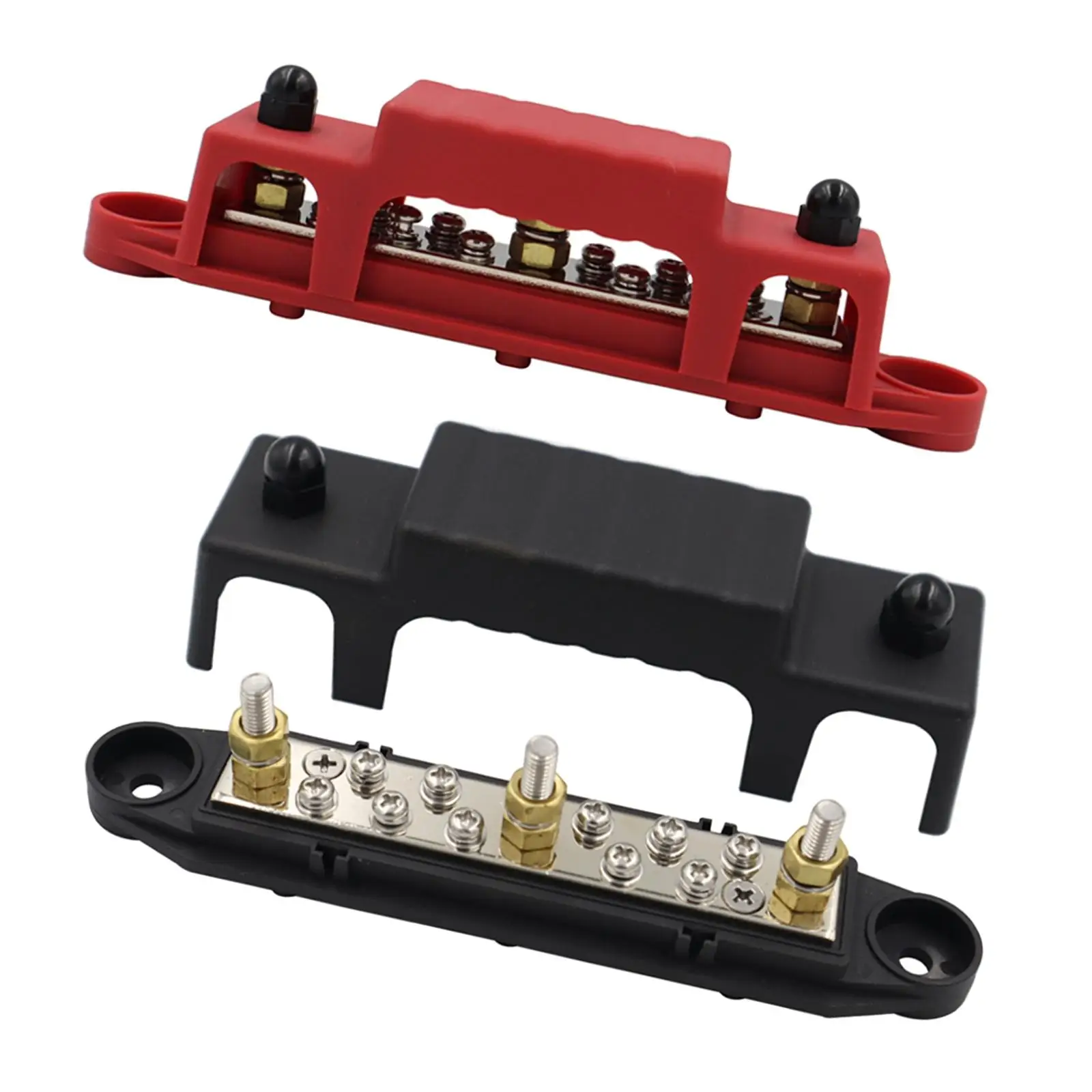 10 Point Terminal Junction Block with M6 Nuts 150A Busbar Fit for Auto