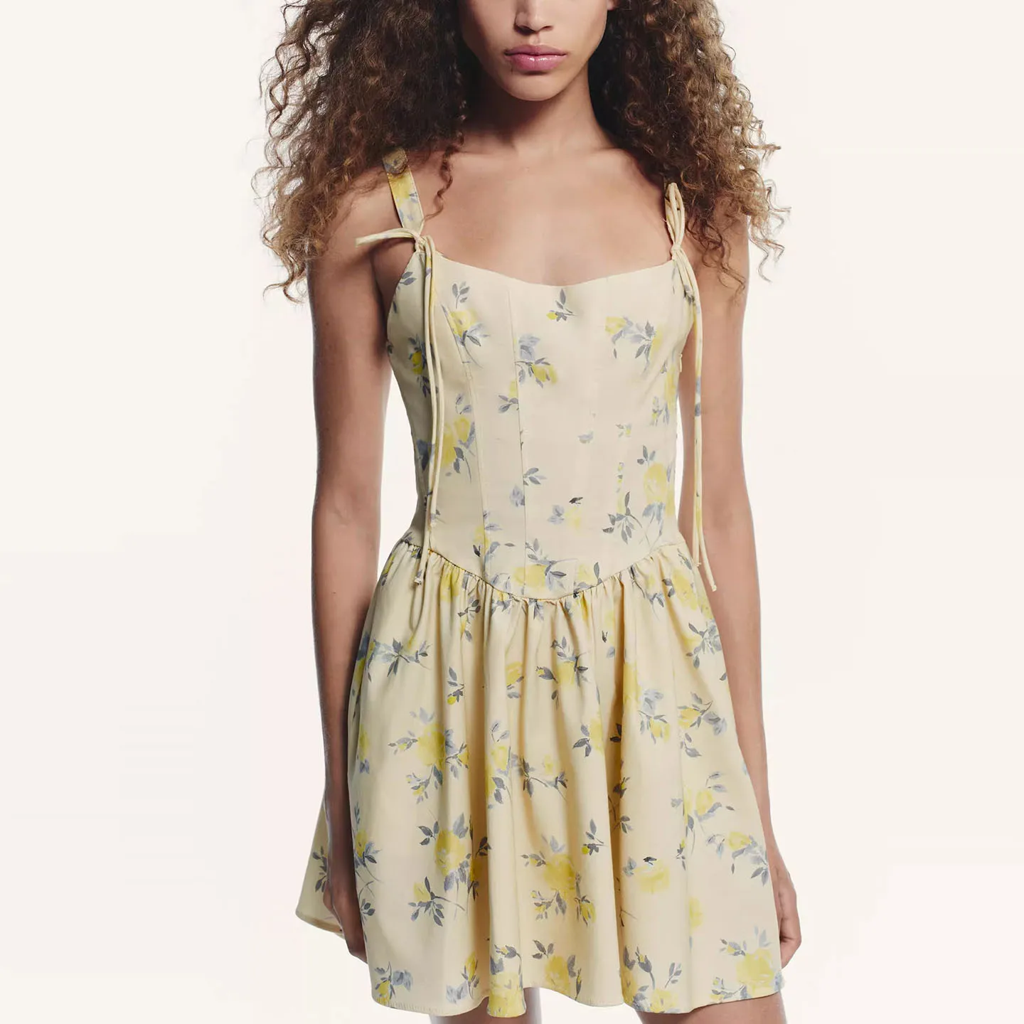 Ele Floral Court Silk ort Dr Z Women's Faion 2025 New Arrival Ele Aosphere Ladylike  Dr