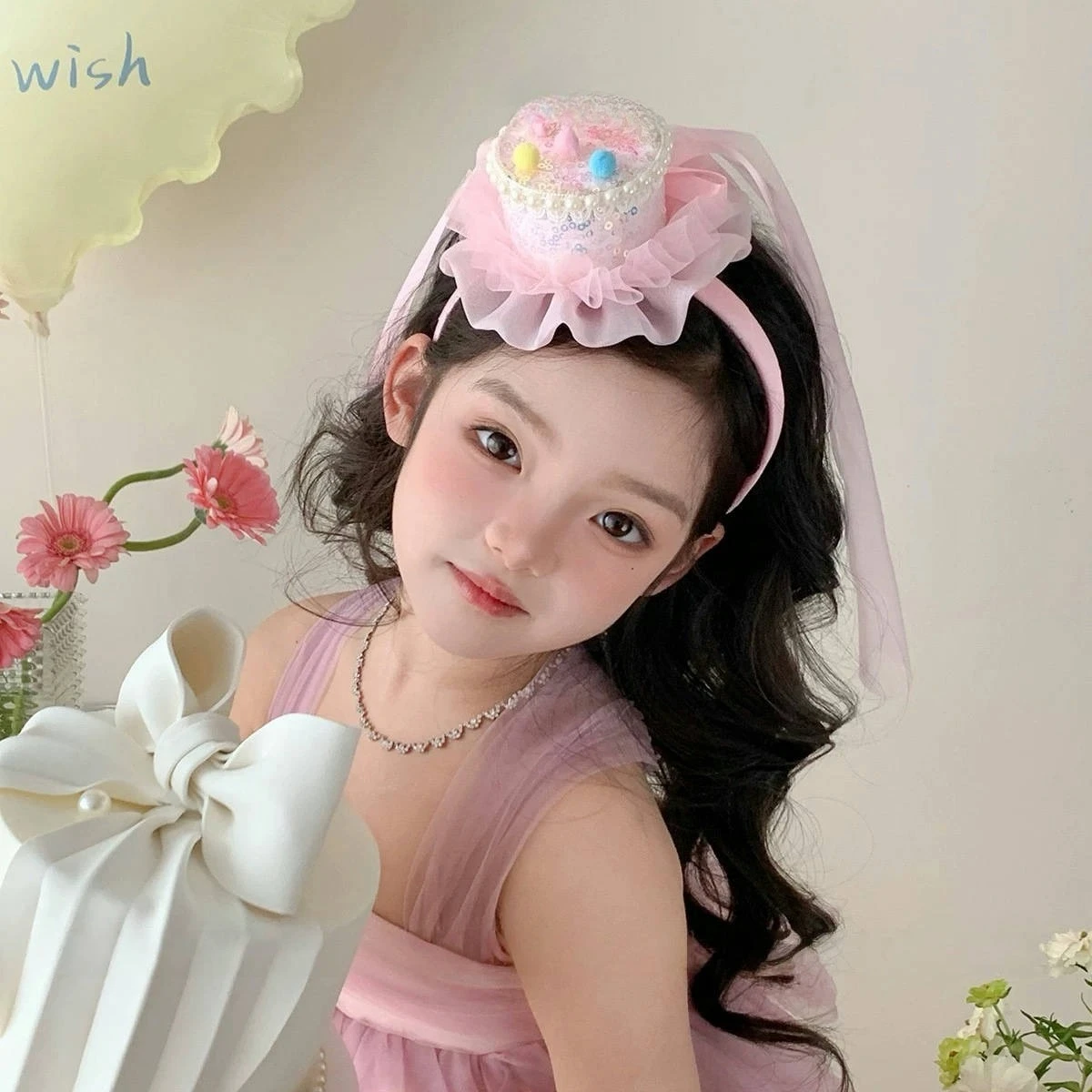 

Kawaii милая повязка для волос на день рождения, свеча, торт, красочная, с днем рождения, высококачественный женский обруч для волос, головной убор в корейском стиле