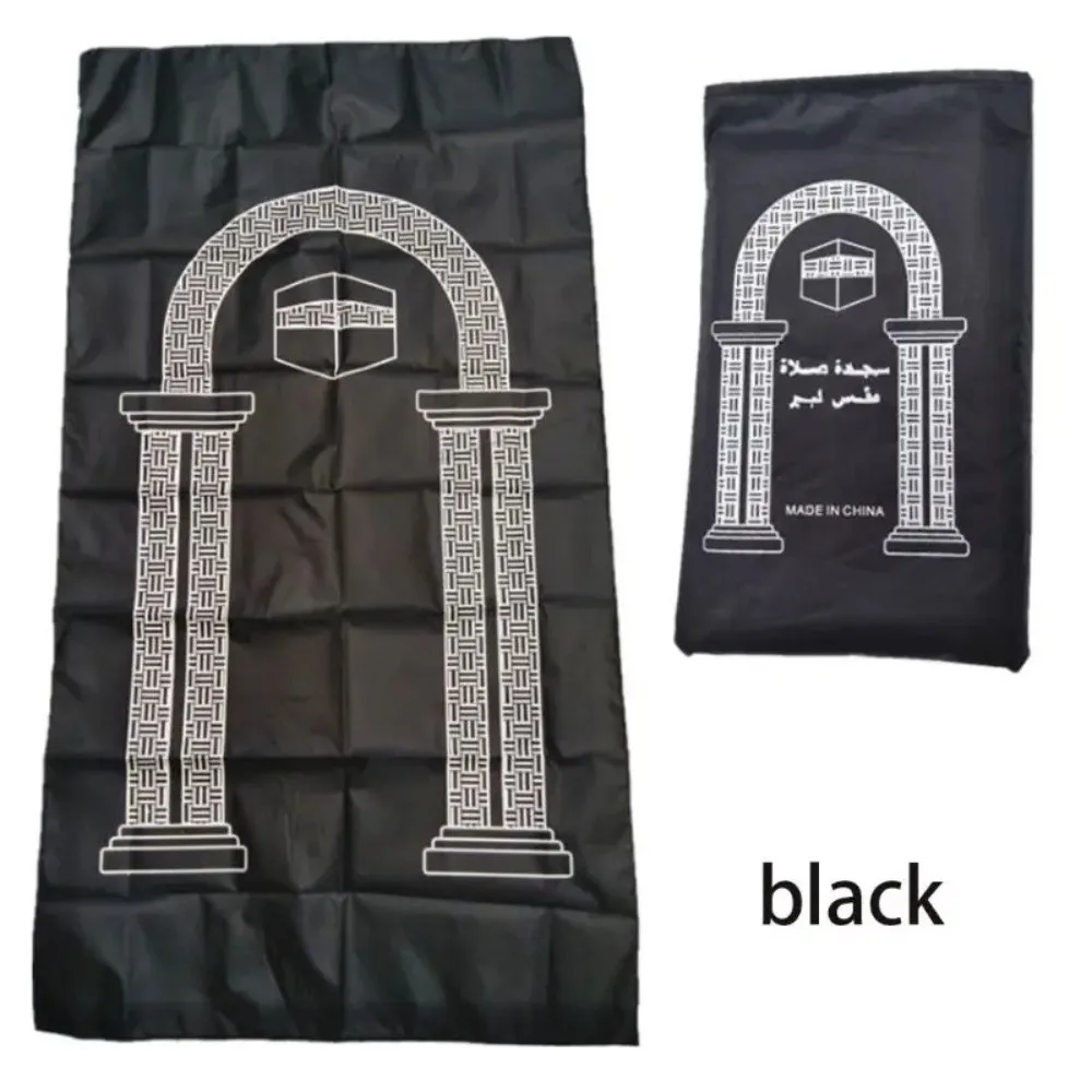 Portable Polyester Prayer Mat Print Easy Carrying Prayer Rug Waterproof Lightweight Muslim Prayer Mat Ramadan Supplies