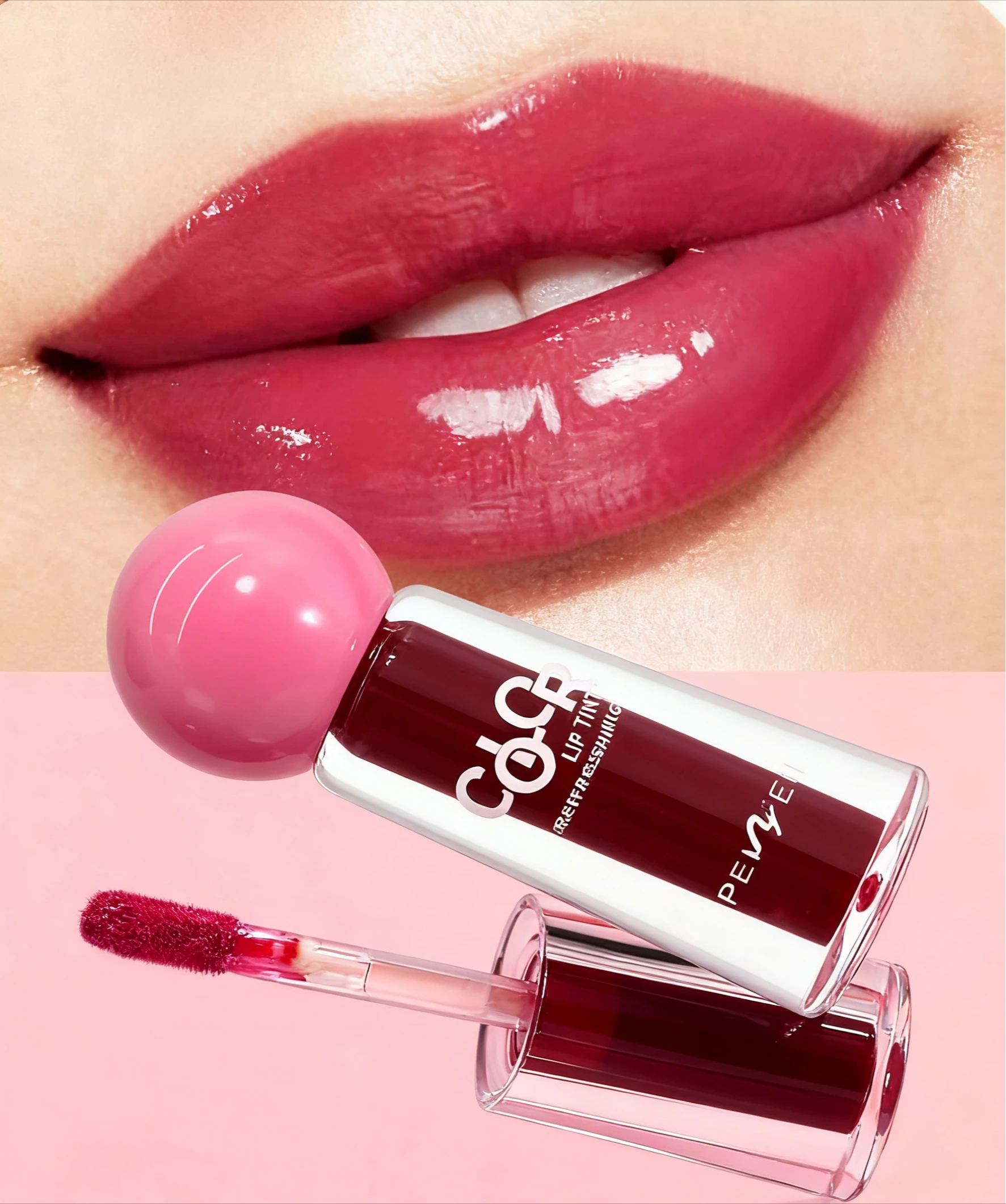 Lip gloss moisturizes and lasts for a long time, waterproof and moisturizing, non stick cup, not easy to fade, lip gloss makeup