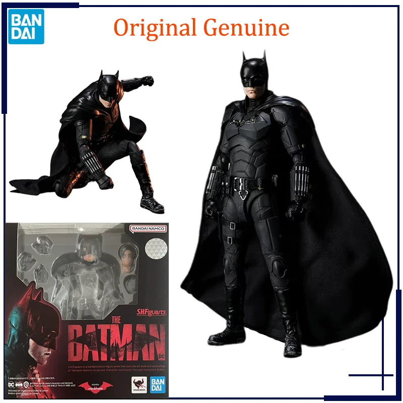 Original Genuine S.H.Figuarts 2022 The Batman Robert Pattinson Bandai Anime Model Toys Action Figure Gifts Collectible Ornaments