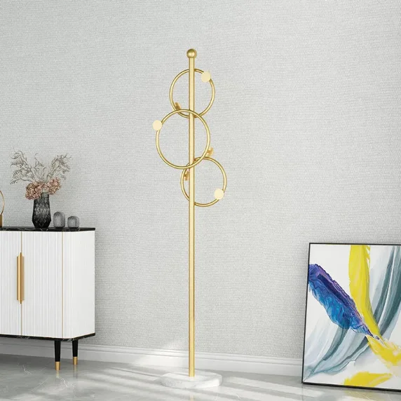 High Quality Multi Color Stainless Steel Coat Hat Clothes Tree Shaped Floor Clothes Rack Hanger Drying
