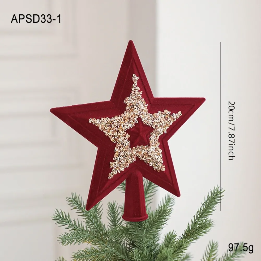 

Новая 3D красная блестящая звезда Рождественская елка Корона Звезда Пентаграмма Пластиковая рождественская елка Верхняя звезда Елочные украшения Домашний декор для вечеринки