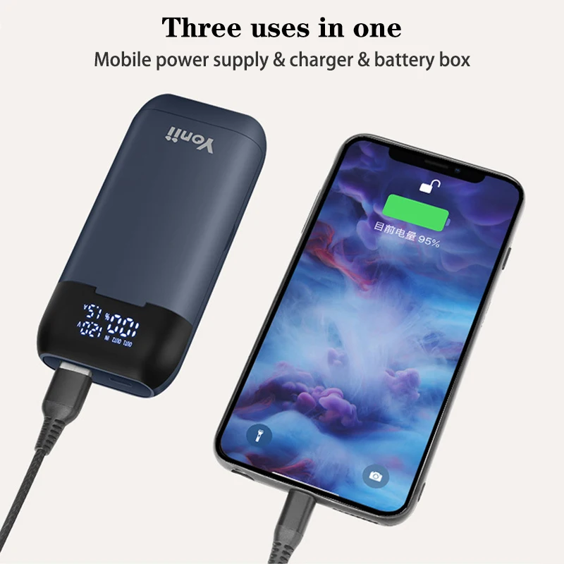 18650 obudowa ładowarki DIY opakowanie na Power Bank przenośne QC3.0 PD 18W szybka etui z funkcją ładowania do 18650 21700 20700 baterii litowych