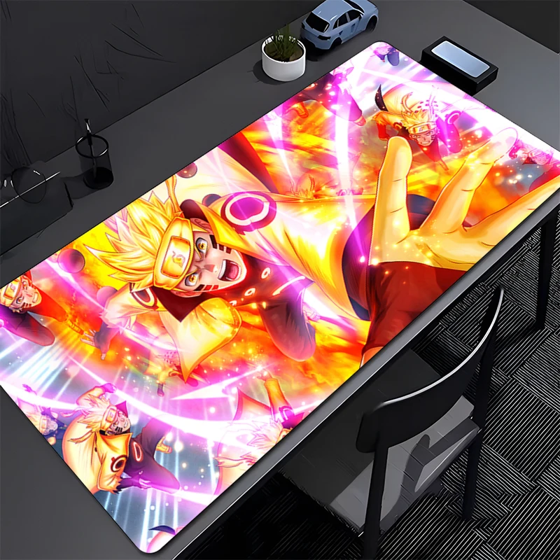 

Mousepad Large NARUTO Uzumaki Naruto Gaming Keyboard Gamer Mouse Pad on The Table Desk Mat coaster Anime PC carpet Mouse Mats