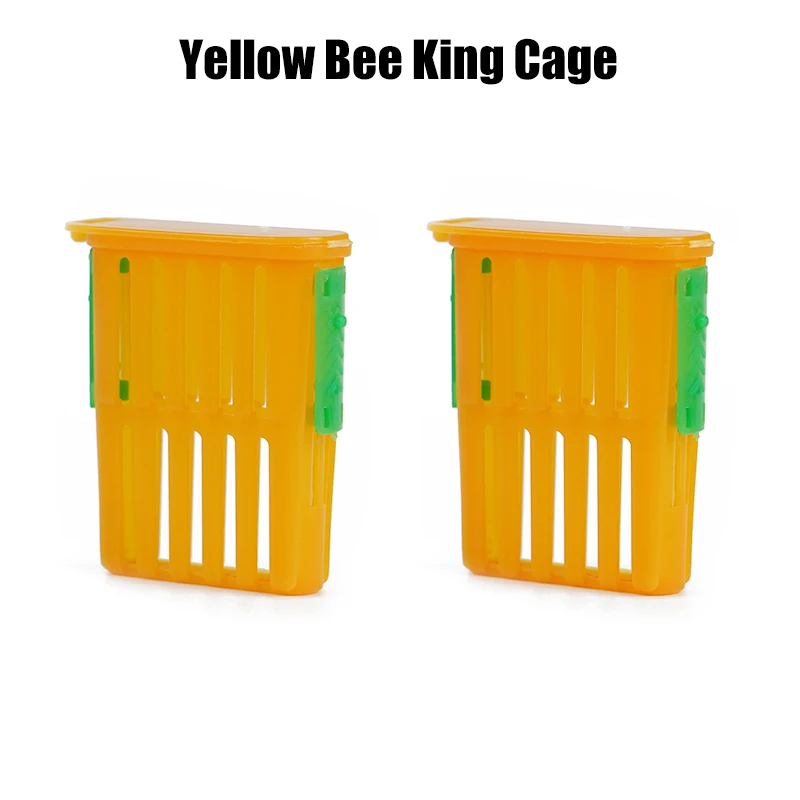 5/10PCS Yellow Queen Bee Transport Cages Queen Bee Rearing Cups with Sliding Doors on Both Sides Beekeeping Supplies