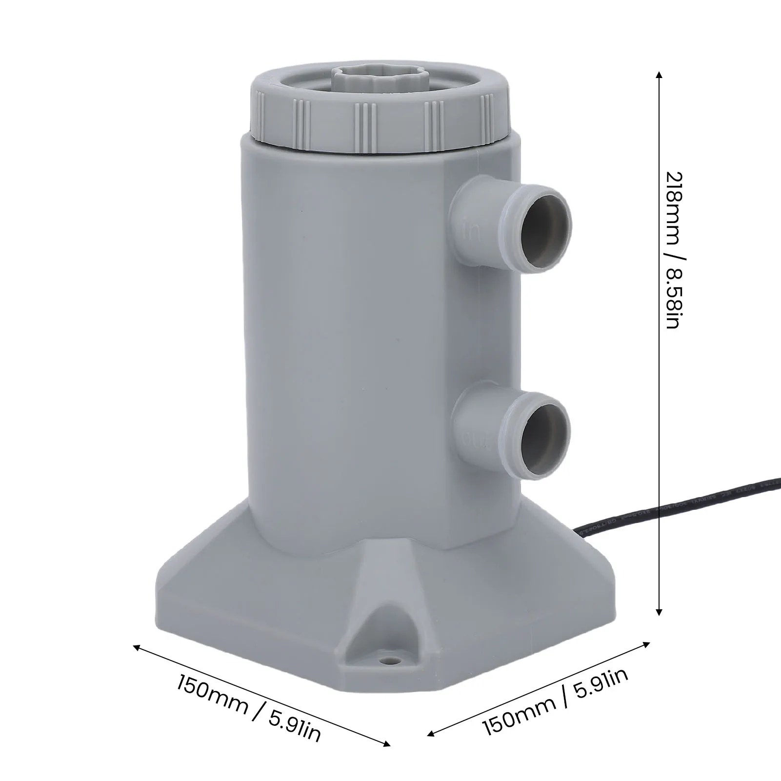 Pool Filter Pump 250L/H  Rate Low Noise Pool Cartridge Filter Pump for Improving Circulation Filtration
