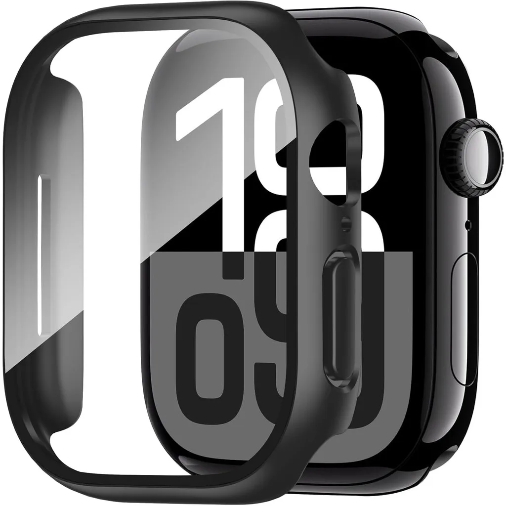 애플워치 시리즈 10 아이워치 42mm 46mm 하드 PC 프레임 범퍼 커버 + HD 슬림 강화유리 스크래치 방지 스크린 보호필름