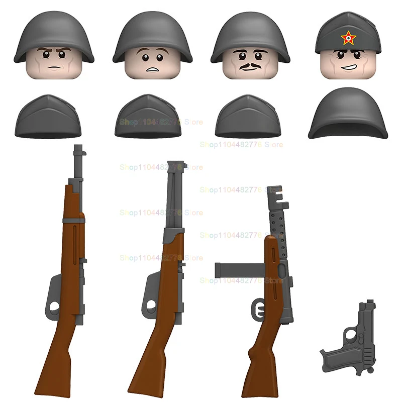 

Пехотные солдаты N641-644, строительные блоки, модели, экшн-фигурки, аксессуары, шлем, военная война, дети для игрушек, рождественские подарки