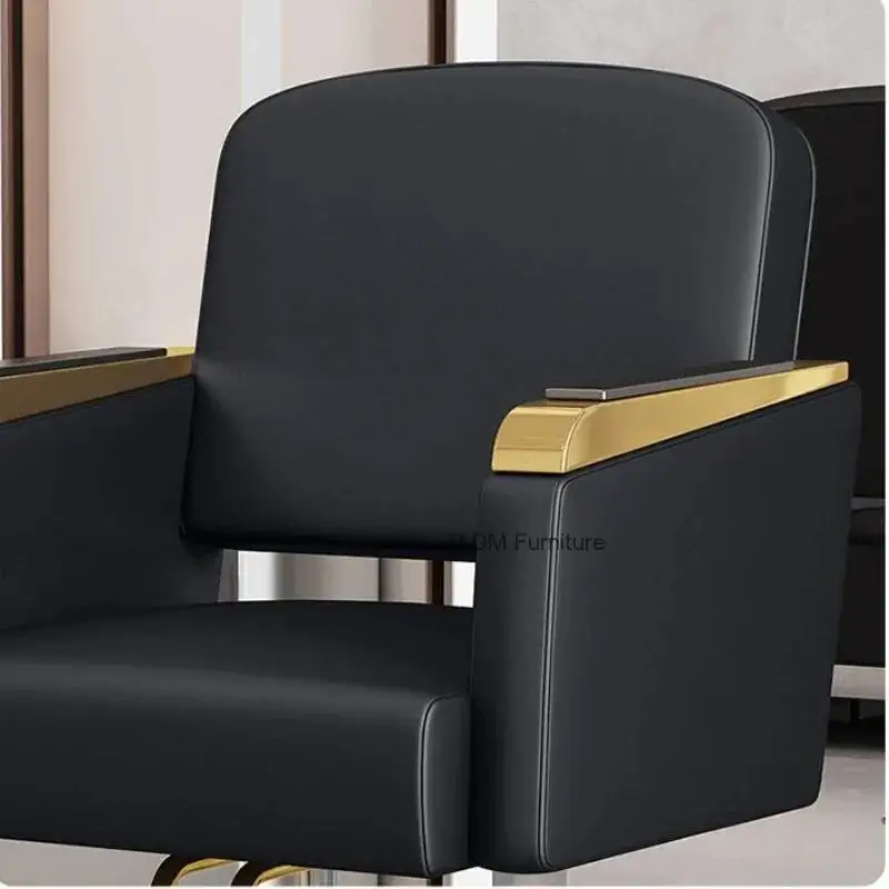 Fashionable Light Soft Barber Living Accent Professional Room Rolling Hair Chair Barber Chair Luxury Salon Furniture Silla XYBC